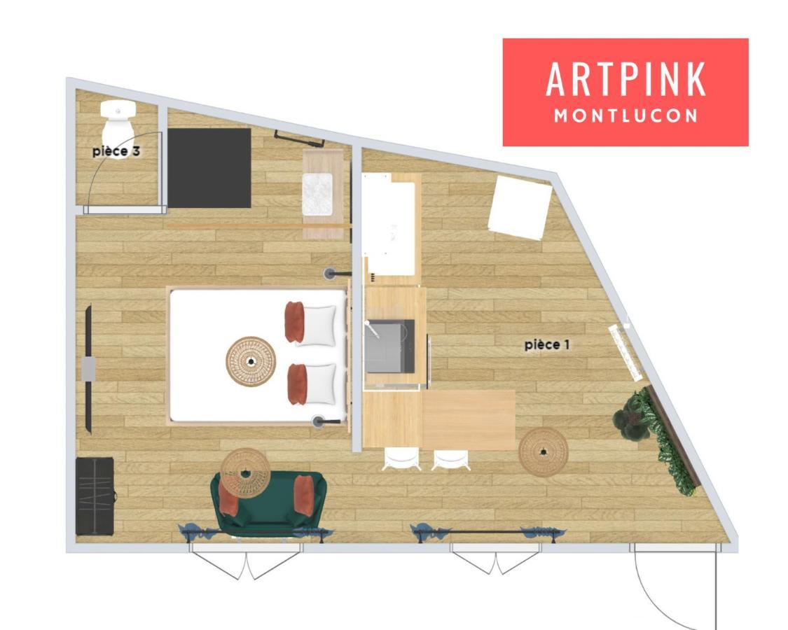 Artpink - Ideal Pros - Proche Commerces - Agathor 몽뤼꽁 외부 사진